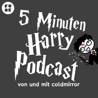 Logo: Titel in weißer Harry-Potter-Schrift auf grauem Grund, darunter steht "von und mit coldmirror", rechts am Rand ist ein gezeichneter Harry und links oben das Logo von Funk.